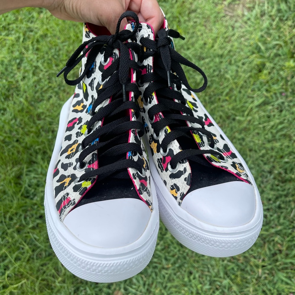 Converse Leopard Move Platform Trainers - Picture 6 of 8